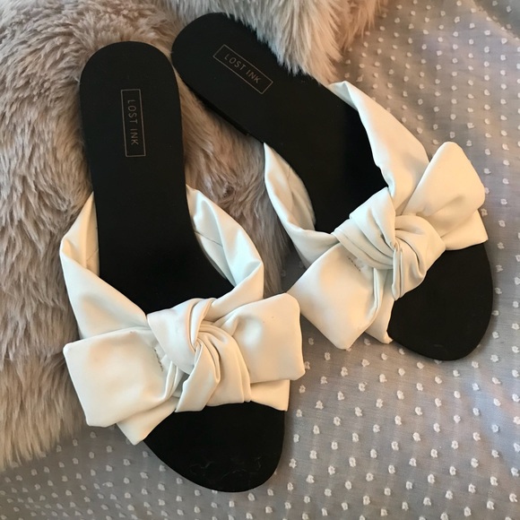 new look white flat sandals